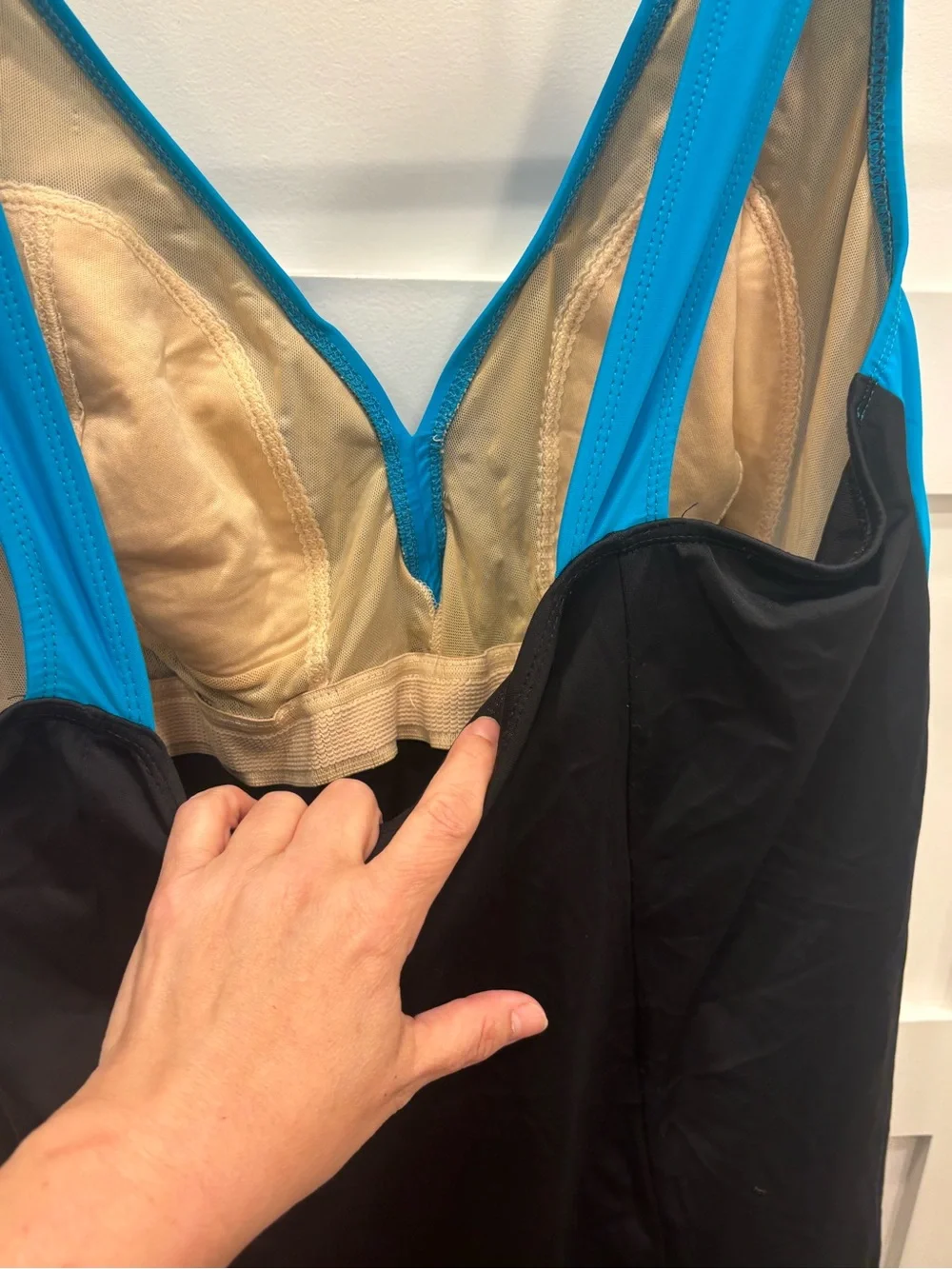 Always For Me Black & Blue Swim Dress